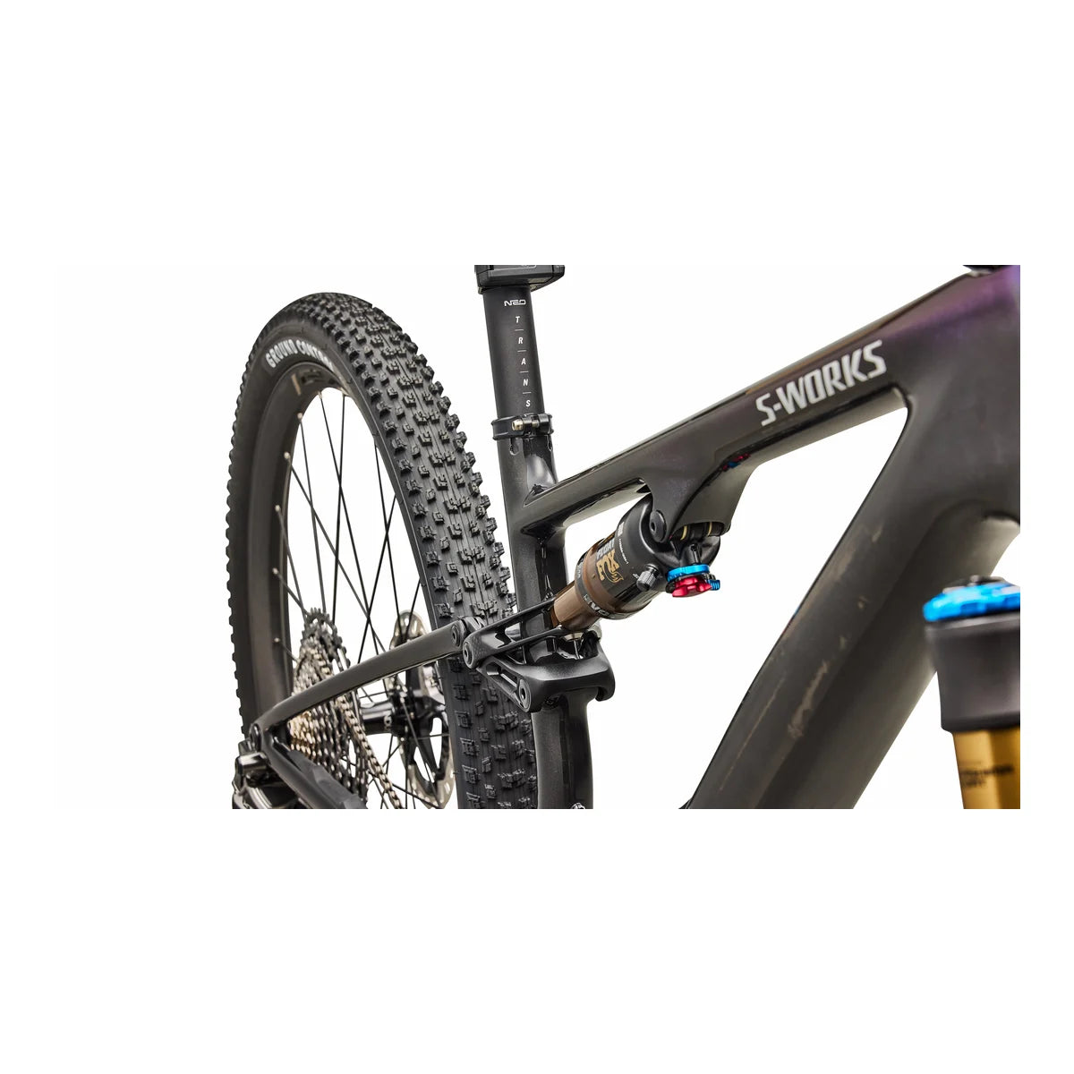 SPECIALIZED S-Works Epic 8 EVO 2026 Shimano XTR Di2 Complete MTB - Gloss Carbon / Green To Purple Viavi Fade / Brushed Liquid Metal