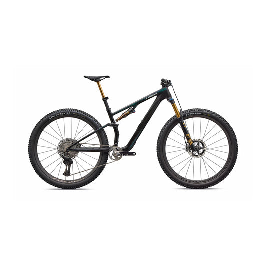 SPECIALIZED S-Works Epic 8 EVO 2026 Shimano XTR Di2 Complete MTB - Gloss Carbon / Green To Purple Viavi Fade / Brushed Liquid Metal