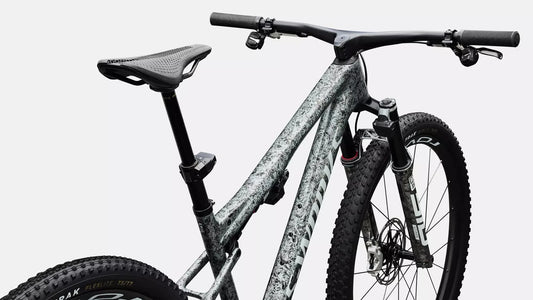 SPECIALIZED S-Works Epic 9 Complete MTB - Gloss Metallic Obsidian Multi Color Dry Impasto/ Metallic White Silver