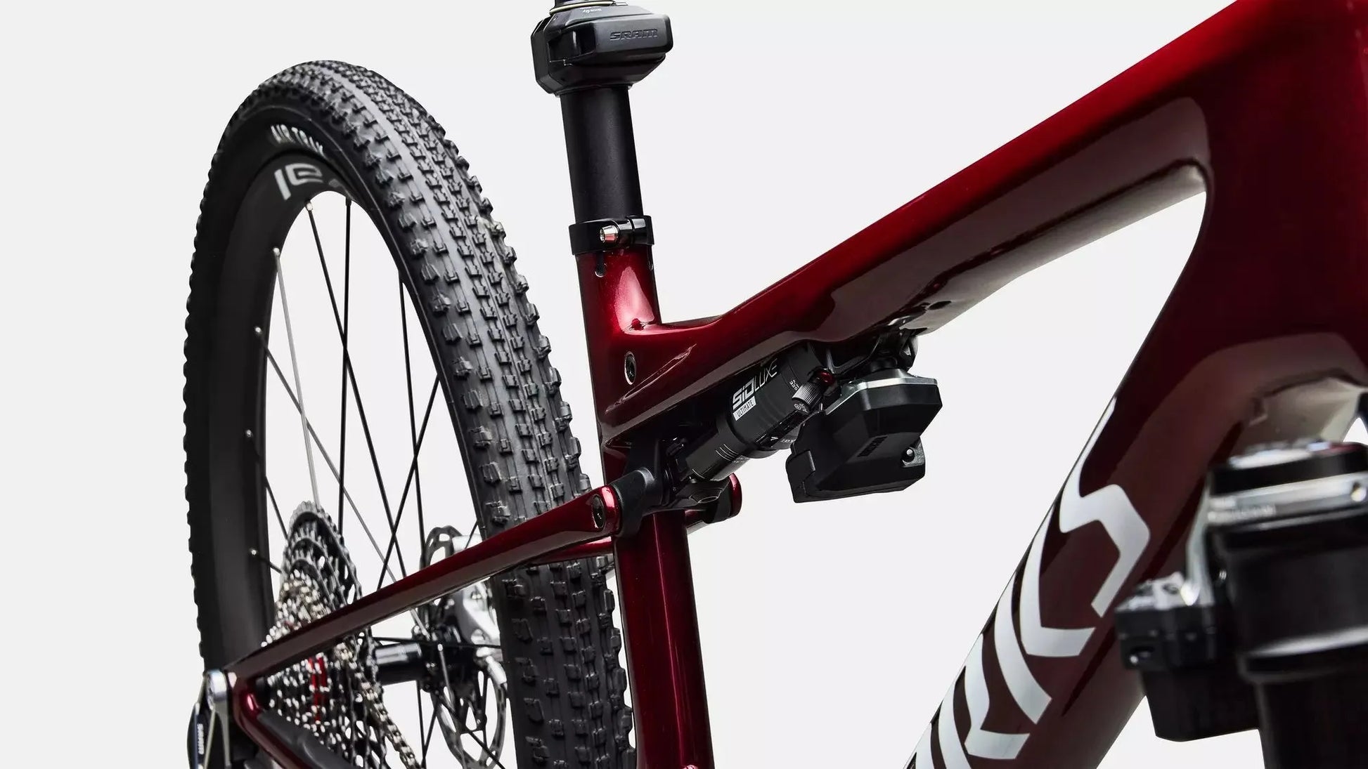SPECIALIZED S-Works Epic 9 Complete MTB - Gloss Red Tint Over Red Reflex Pearl Edge Fade / Metallic White Silver