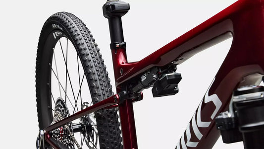 SPECIALIZED S-Works Epic 9 Complete MTB - Gloss Red Tint Over Red Reflex Pearl Edge Fade / Metallic White Silver