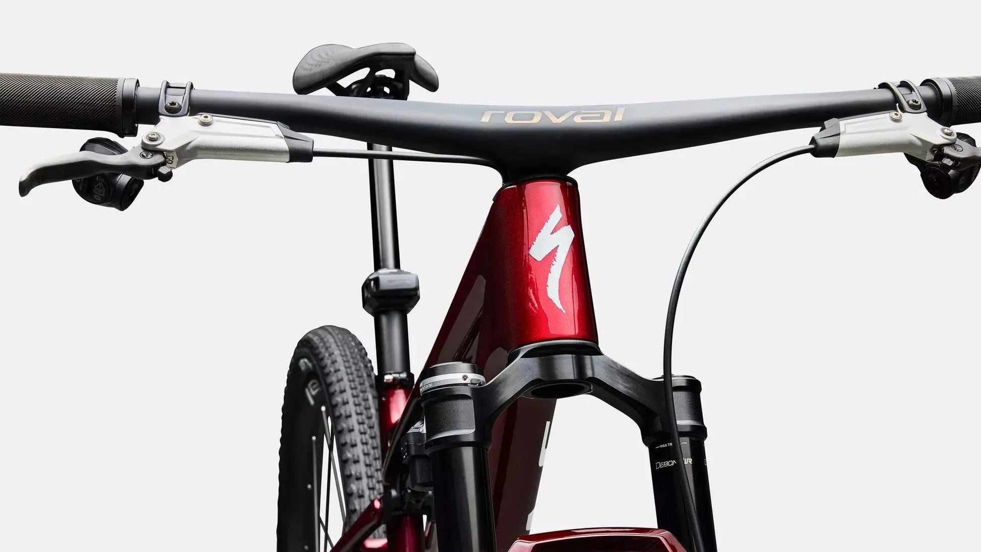 SPECIALIZED S-Works Epic 9 Komplettes Mountainbike - Gloss Red Tint Over Red Reflex Pearl Edge Fade / Metallic Weiß Silver