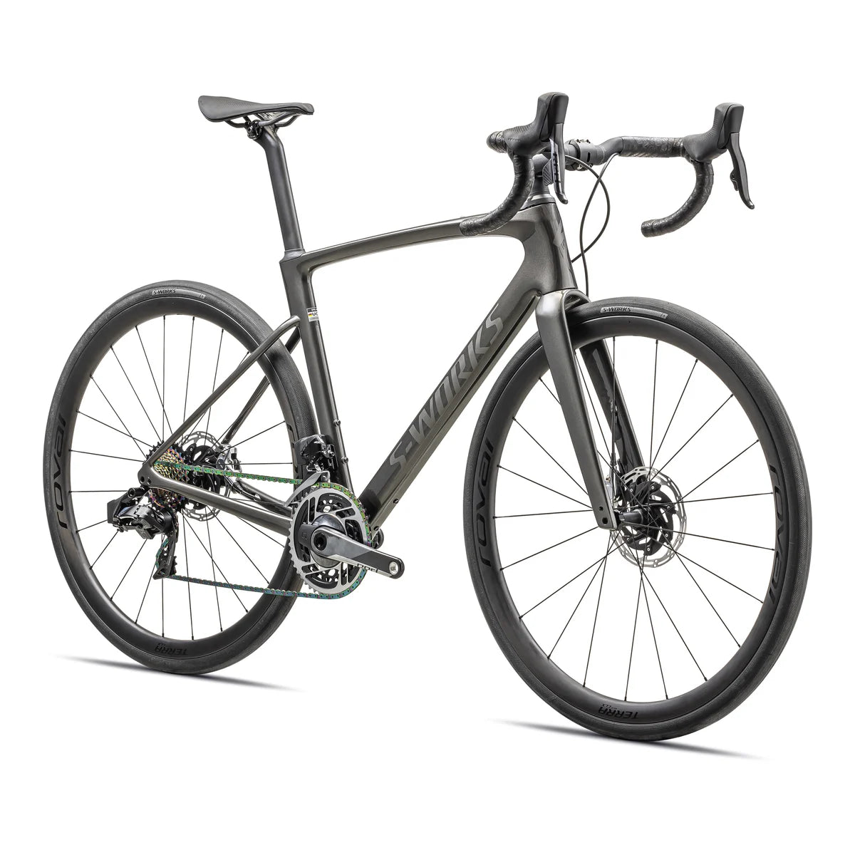 SPECIALIZED S-Works Roubaix SL8 2024 SRAM RED AXS Complete Road Bike - Gloss Smoke / Satin Black Pearl