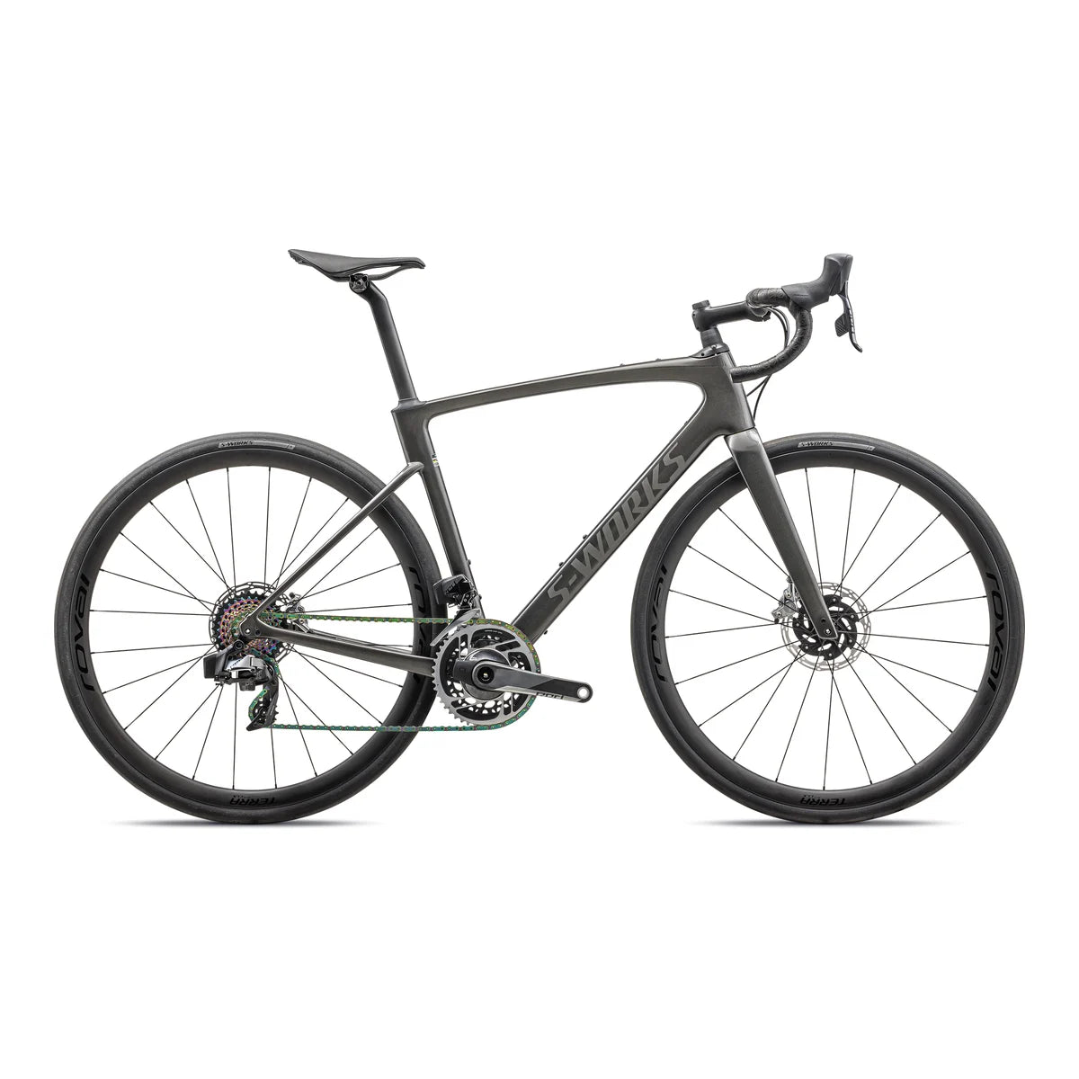 SPECIALIZED S-Works Roubaix SL8 2024 SRAM RED AXS Complete Road Bike - Gloss Smoke / Satin Black Pearl