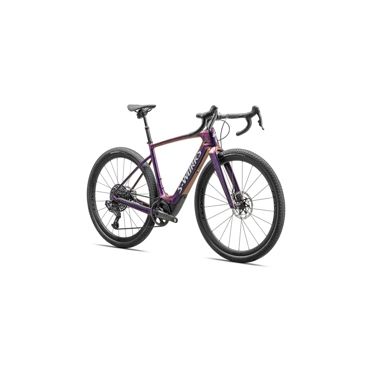 SPECIALIZED S-Works Turbo Creo 2 2025 SRAM RED / XX1 Eagle AXS Gravel E-Bike - Gloss Carbon / Red To Blue Pearl Strata / Satin Liquid Silver