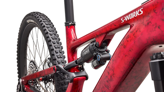 SPECIALIZED S-Works Turbo Levo 4 MTB Ebike - Gloss Red Tint / Silver Dust / Metallic White Silver