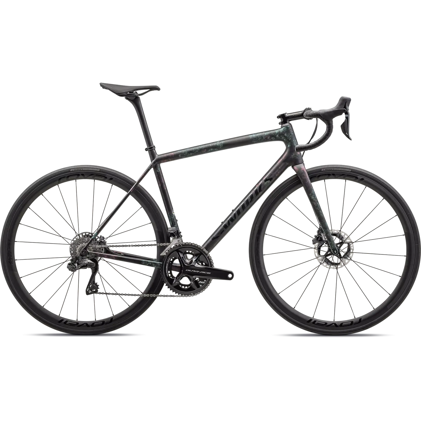 SPECIALIZED SWORKS Aethos Shimano Dura Di2 Ace Road Bike - GLOSS OBSIDIAN/LAPIS + ABALONE ORGANIC COLOR RUN/OBSIDIAN