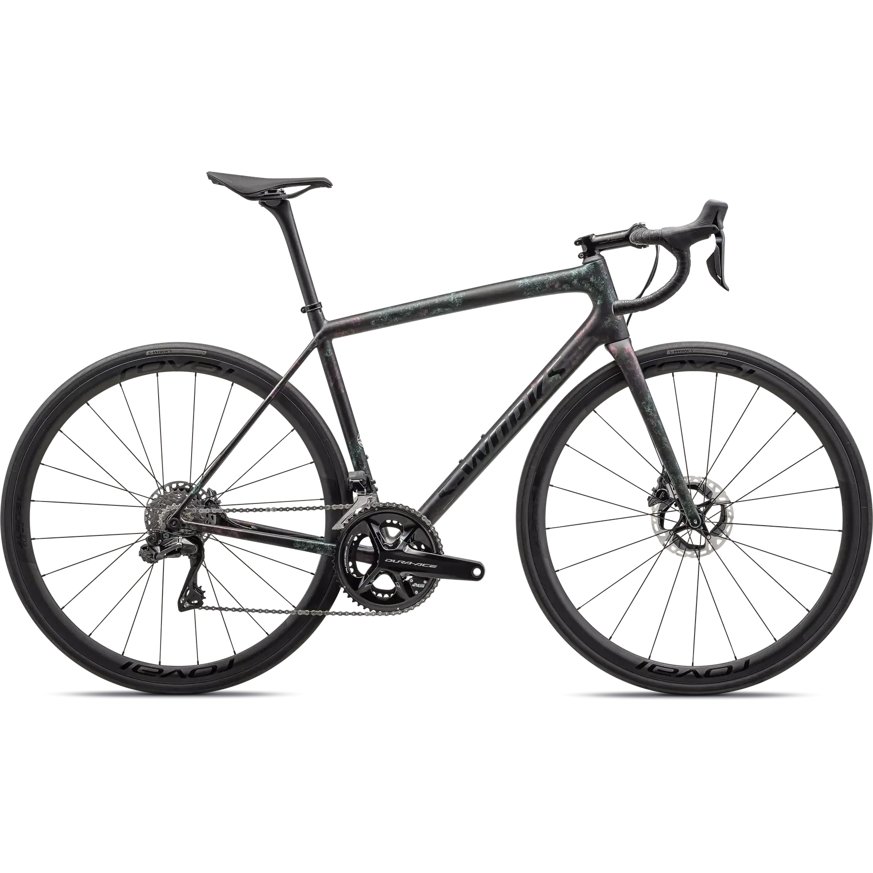 SPECIALIZED SWORKS Aethos Shimano Dura Di2 Ace Road Bike - GLOSS OBSIDIAN/LAPIS + ABALONE ORGANIC COLOR RUN/OBSIDIAN