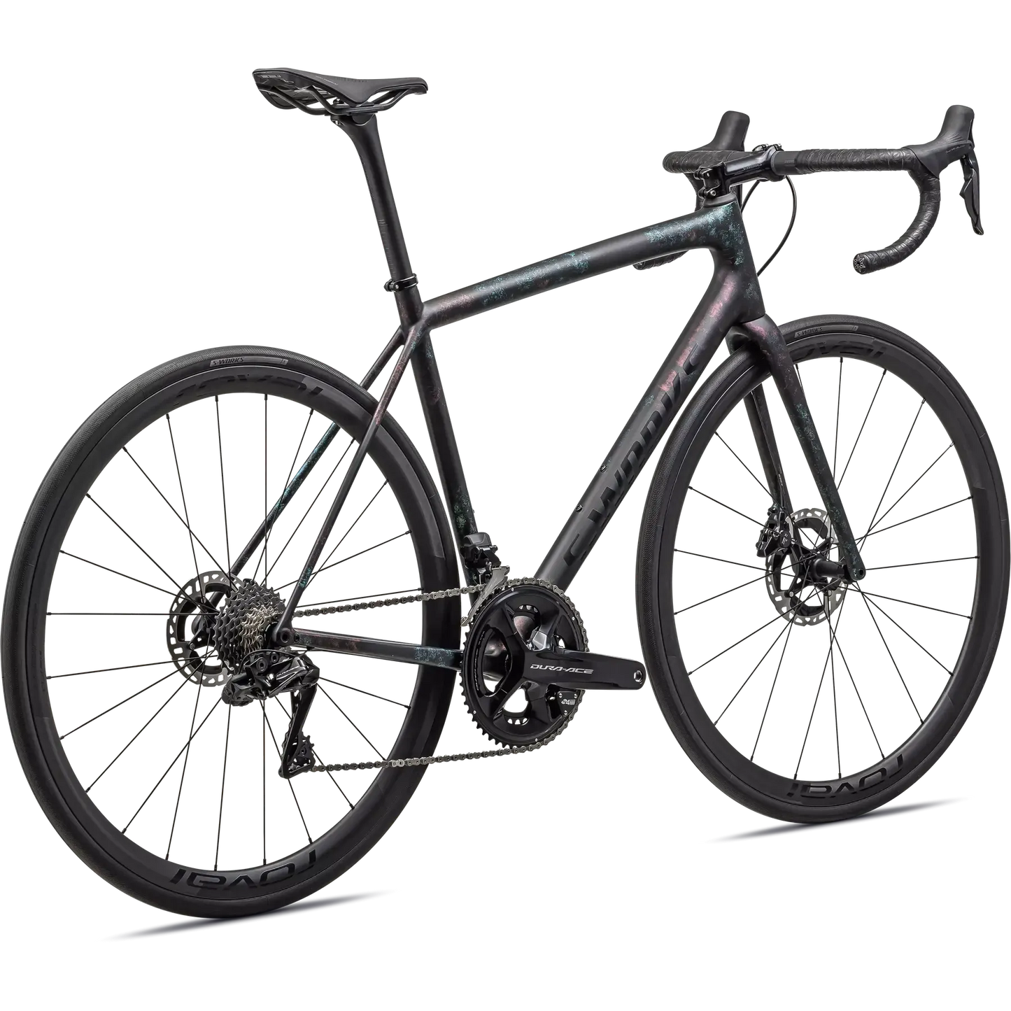 SPECIALIZED SWORKS Aethos Shimano Dura Di2 Ace Road Bike - GLOSS OBSIDIAN/LAPIS + ABALONE ORGANIC COLOR RUN/OBSIDIAN