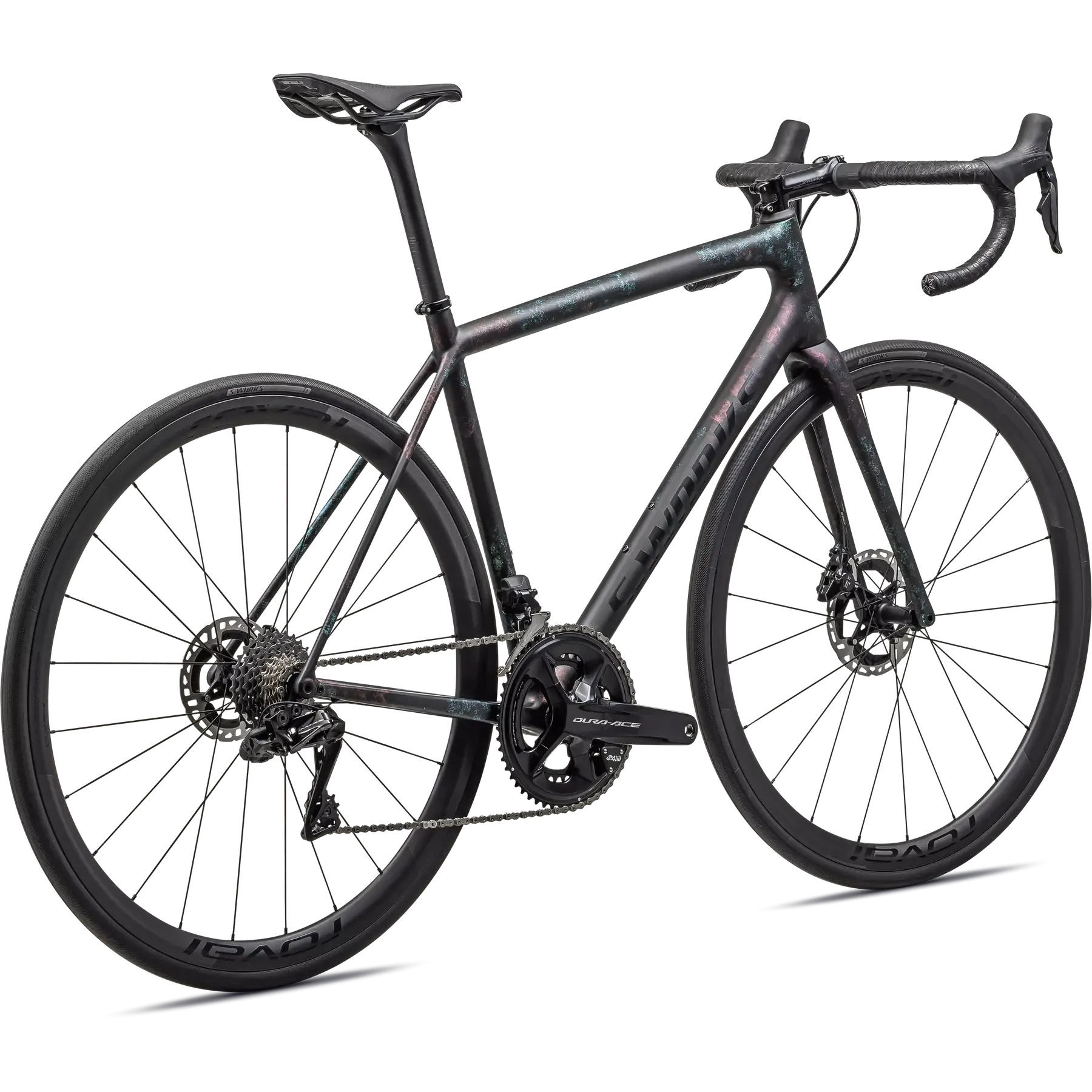 SPECIALIZED SWORKS Aethos Shimano Dura Di2 Ace Road Bike - GLOSS OBSIDIAN/LAPIS + ABALONE ORGANIC COLOR RUN/OBSIDIAN