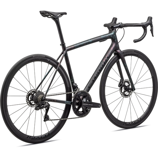 SPECIALIZED SWORKS Aethos Shimano Dura Di2 Ace Road Bike - GLOSS OBSIDIAN/LAPIS + ABALONE ORGANIC COLOR RUN/OBSIDIAN