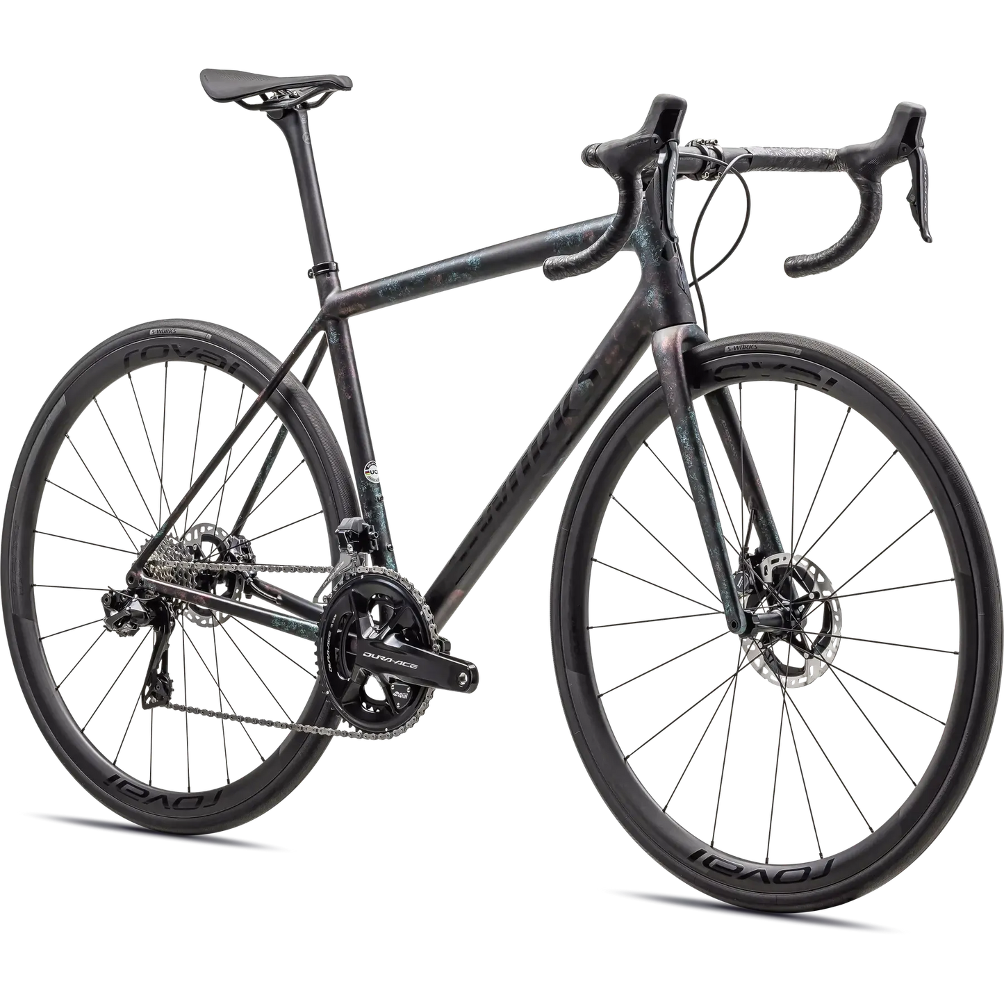 SPECIALIZED SWORKS Aethos Shimano Dura Di2 Ace Road Bike - GLOSS OBSIDIAN/LAPIS + ABALONE ORGANIC COLOR RUN/OBSIDIAN