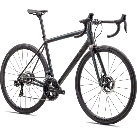 SPECIALIZED SWORKS Aethos Shimano Dura Di2 Ace Road Bike - GLOSS OBSIDIAN/LAPIS + ABALONE ORGANIC COLOR RUN/OBSIDIAN