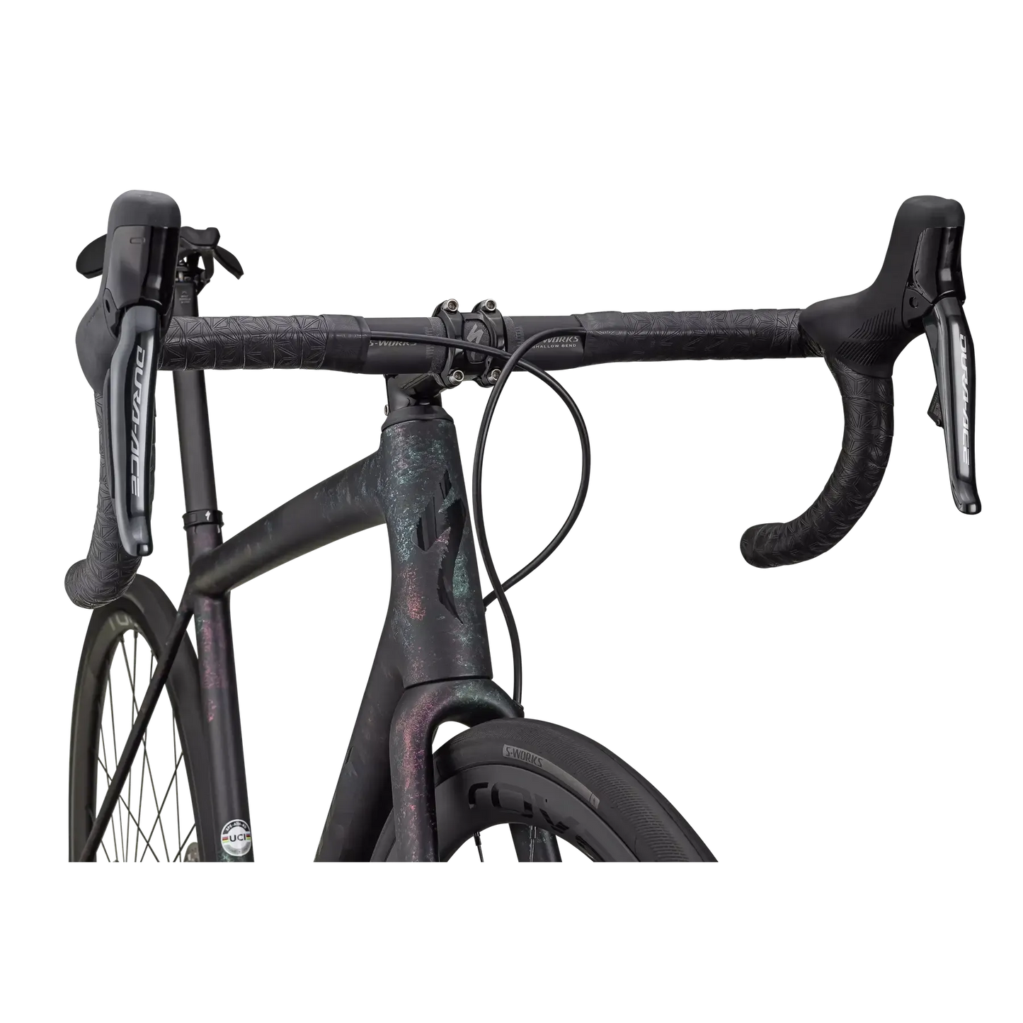 SPECIALIZED SWORKS Aethos Shimano Dura Di2 Ace Road Bike - GLOSS OBSIDIAN/LAPIS + ABALONE ORGANIC COLOR RUN/OBSIDIAN