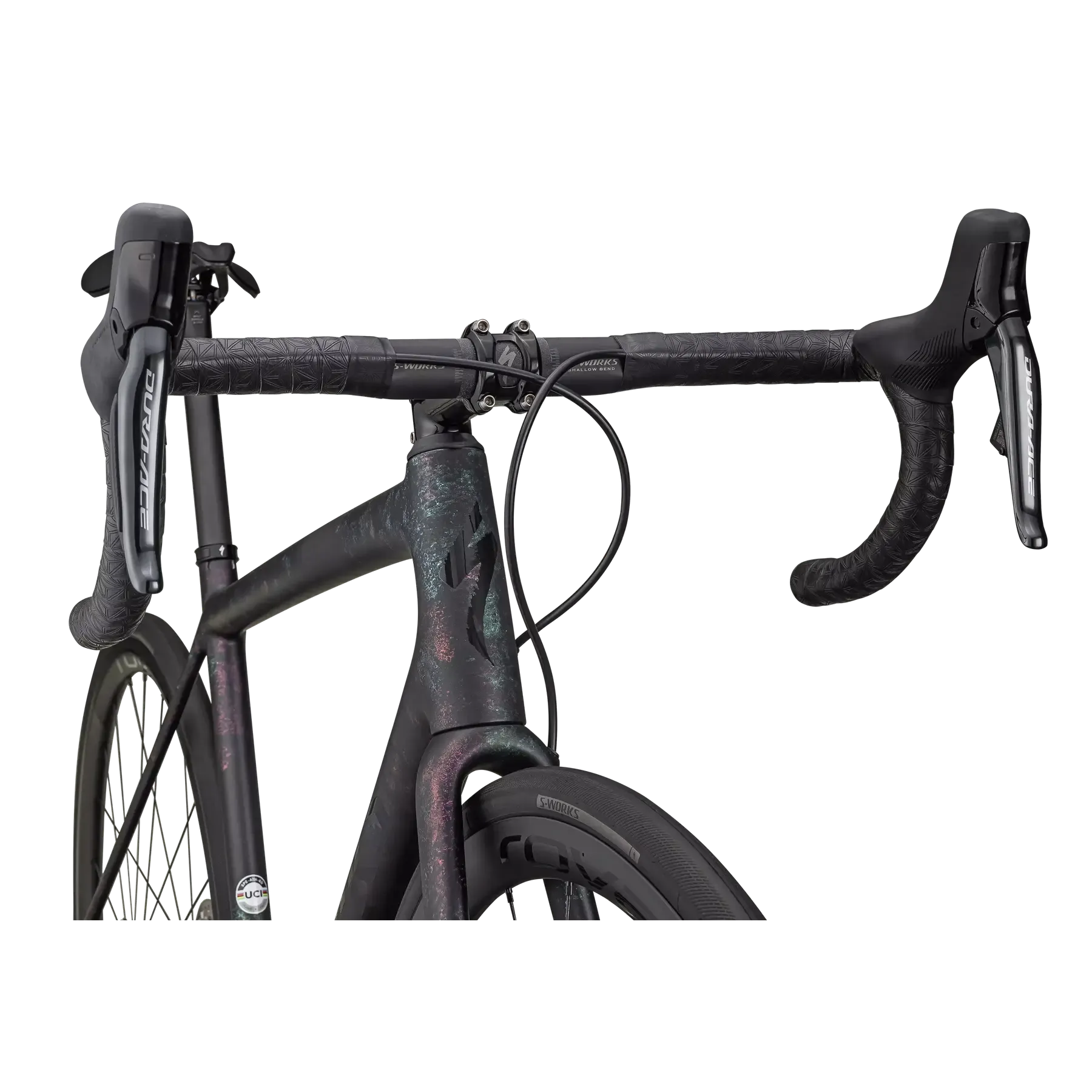 SPECIALIZED SWORKS Aethos Shimano Dura Di2 Ace Road Bike - GLOSS OBSIDIAN/LAPIS + ABALONE ORGANIC COLOR RUN/OBSIDIAN