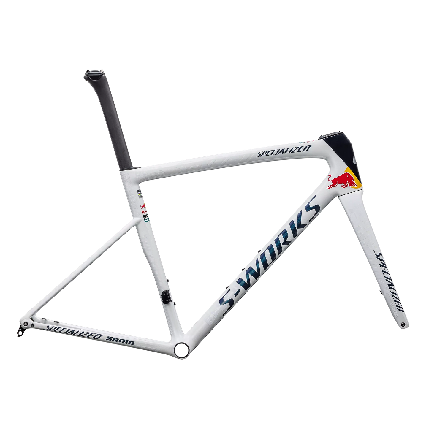 SPECIALIZED SWorks Tarmac SL8 Red Bull BORA Hansgrohe Road Frameset - White/Red/Blue