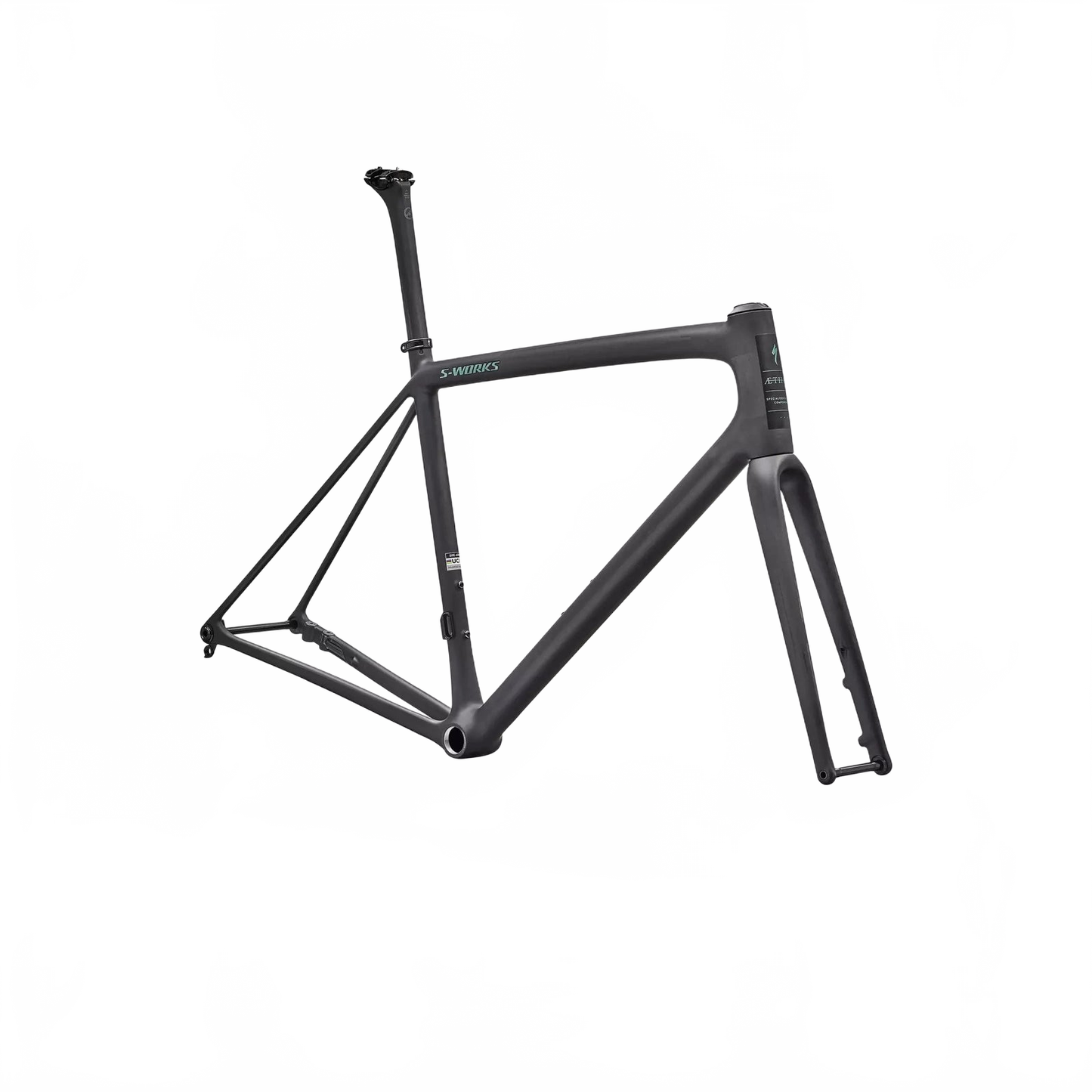 SPECIALIZED Sworks Aethos 2 Frameset 2026 - RTP RAW CARBON / PREMIUM FJORD METALLIC