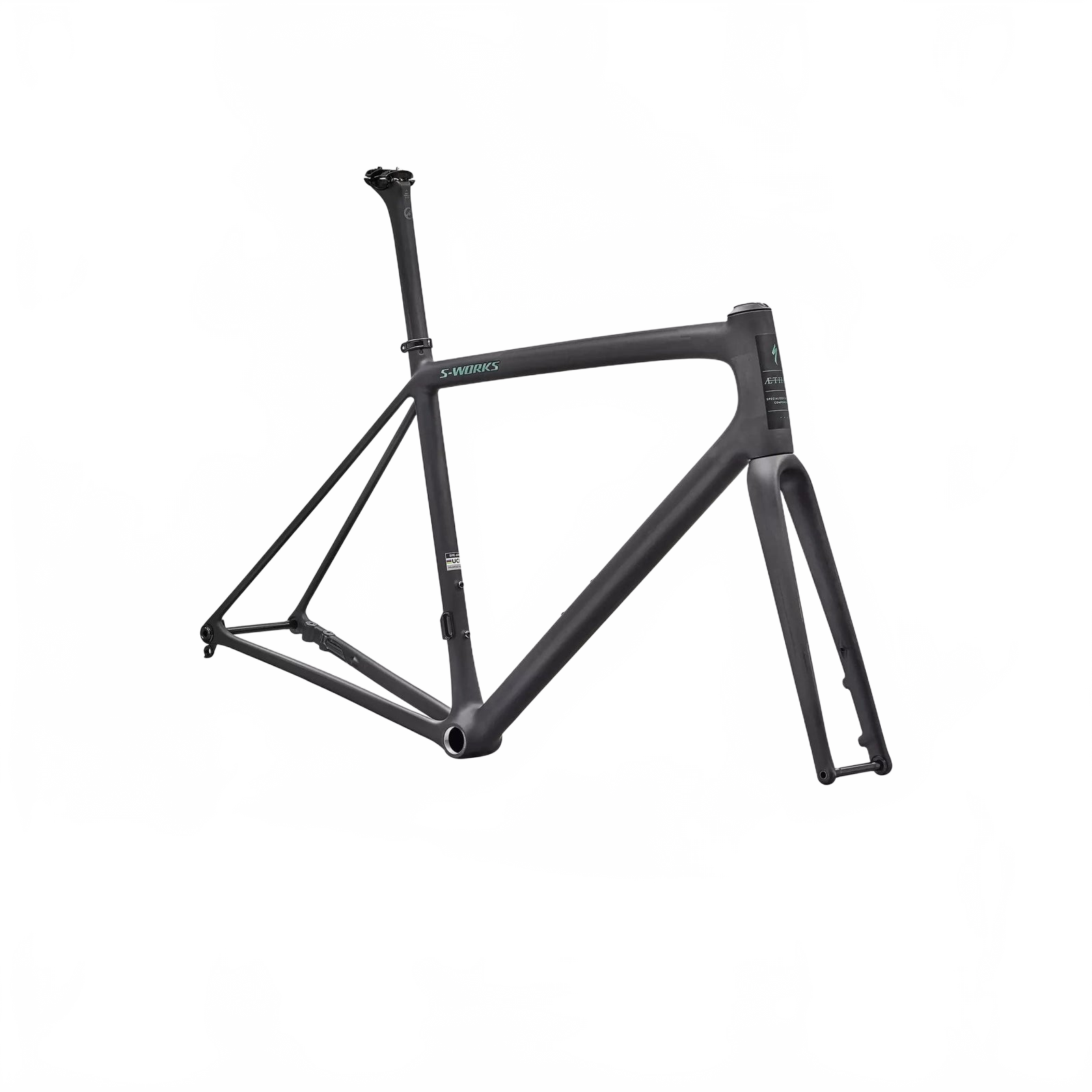 SPECIALIZED Sworks Aethos 2 Frameset 2026 - RTP RAW CARBON / PREMIUM FJORD METALLIC