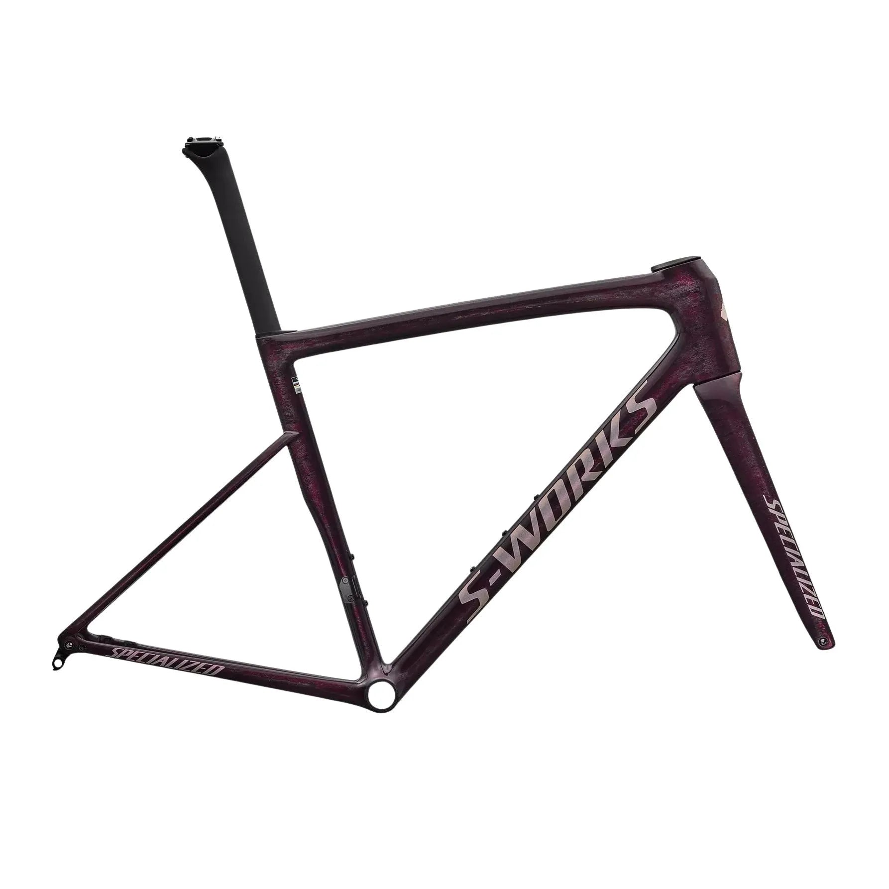 SPECIALIZED Sworks Tarmac SL8 2026 Road Frameset - Gloss Carbon / Bordeaux Metallic + Nebula Directional Brush / Pearl Over White