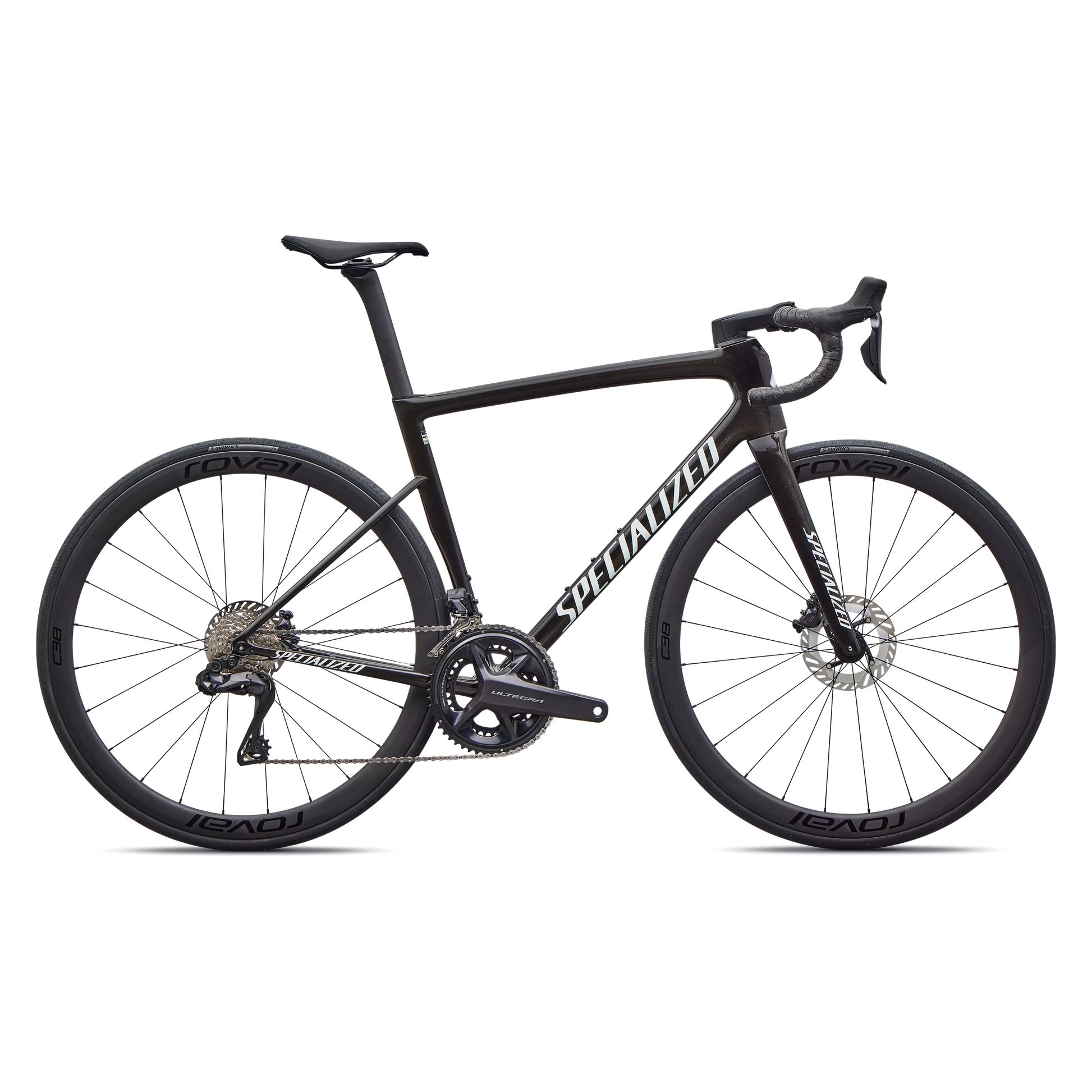 SPECIALIZED TARMAC SL8 Expert 2026 Shimano Ultegra DI2 Rennrad - Gloss Obsidian Metallic / Reflex Super Red Pearl Over Weiß