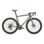 SPECIALIZED TARMAC SL8 Sworks Shimano Dura Ace DI2 Road Bike - GLOSS PREMIUM FJORD METALLIC / WHITE METALLIC SILVER
