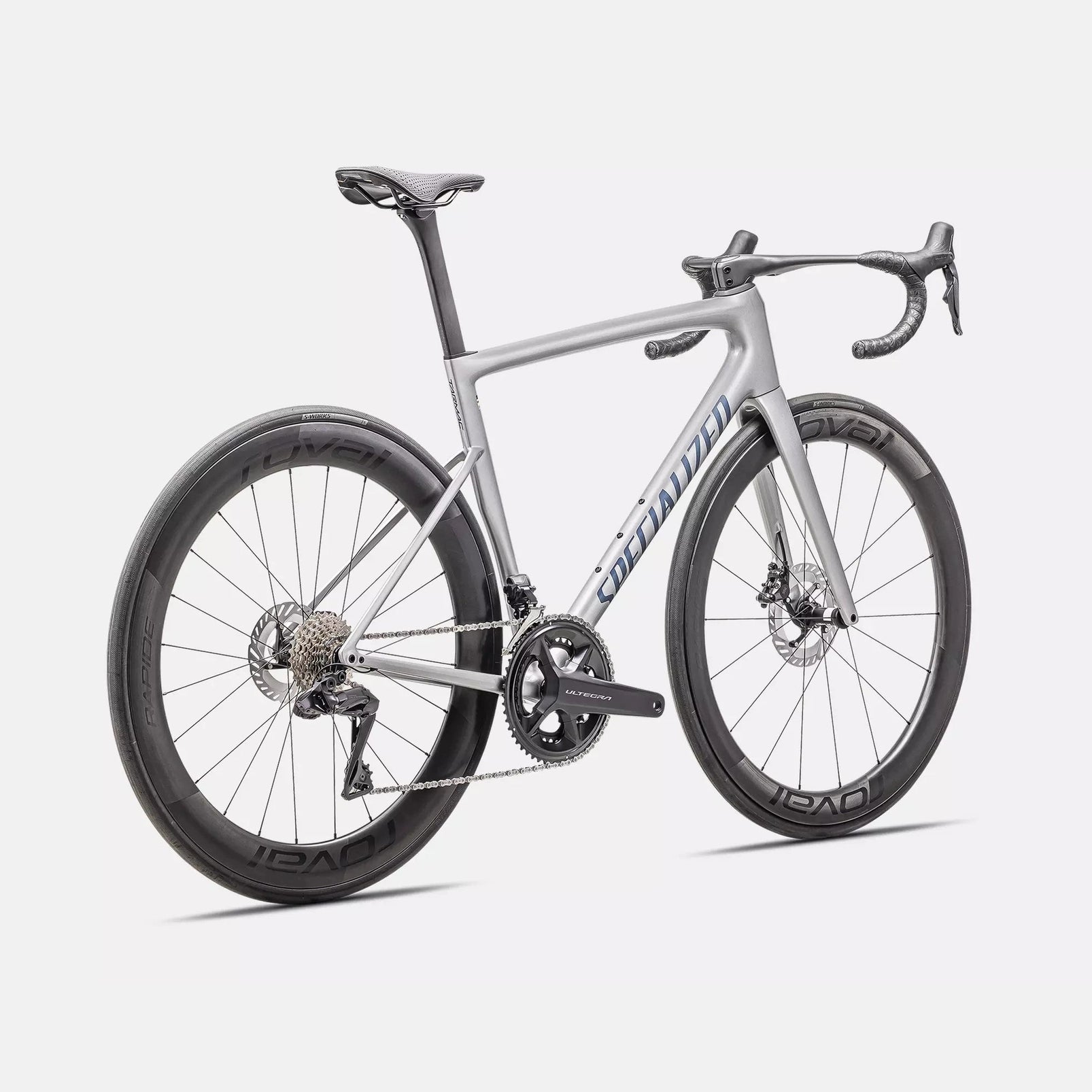 SPECIALIZED Tarmac SL8 Pro Complete Road Bike Shimano Ultegra 2026 - Gloss Liquid Silver/Satin Blue Pearl Over Black Liquid Metal