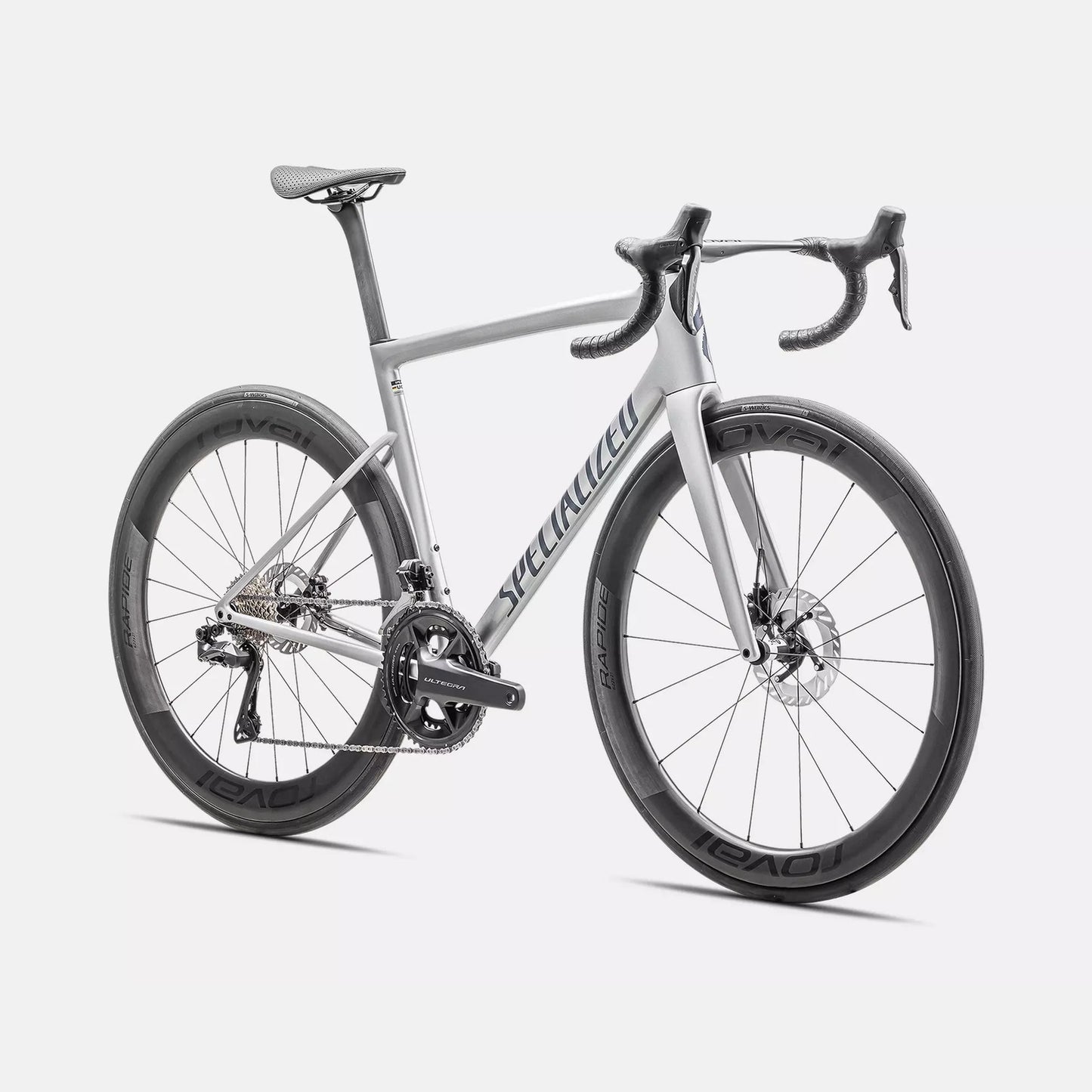 SPECIALIZED Tarmac SL8 Pro Complete Road Bike Shimano Ultegra 2026 - Gloss Liquid Silver/Satin Blue Pearl Over Black Liquid Metal