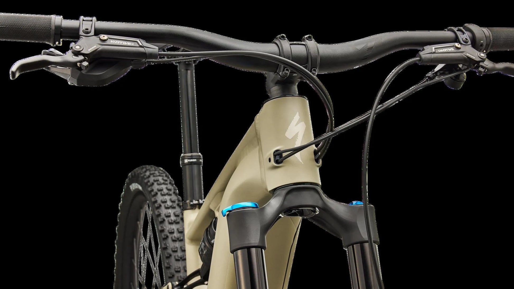 SPECIALIZED Turbo Levo R Comp Alloy MTB Ebike - Satin East Sierras / Sandstone Metallic - Head Tube