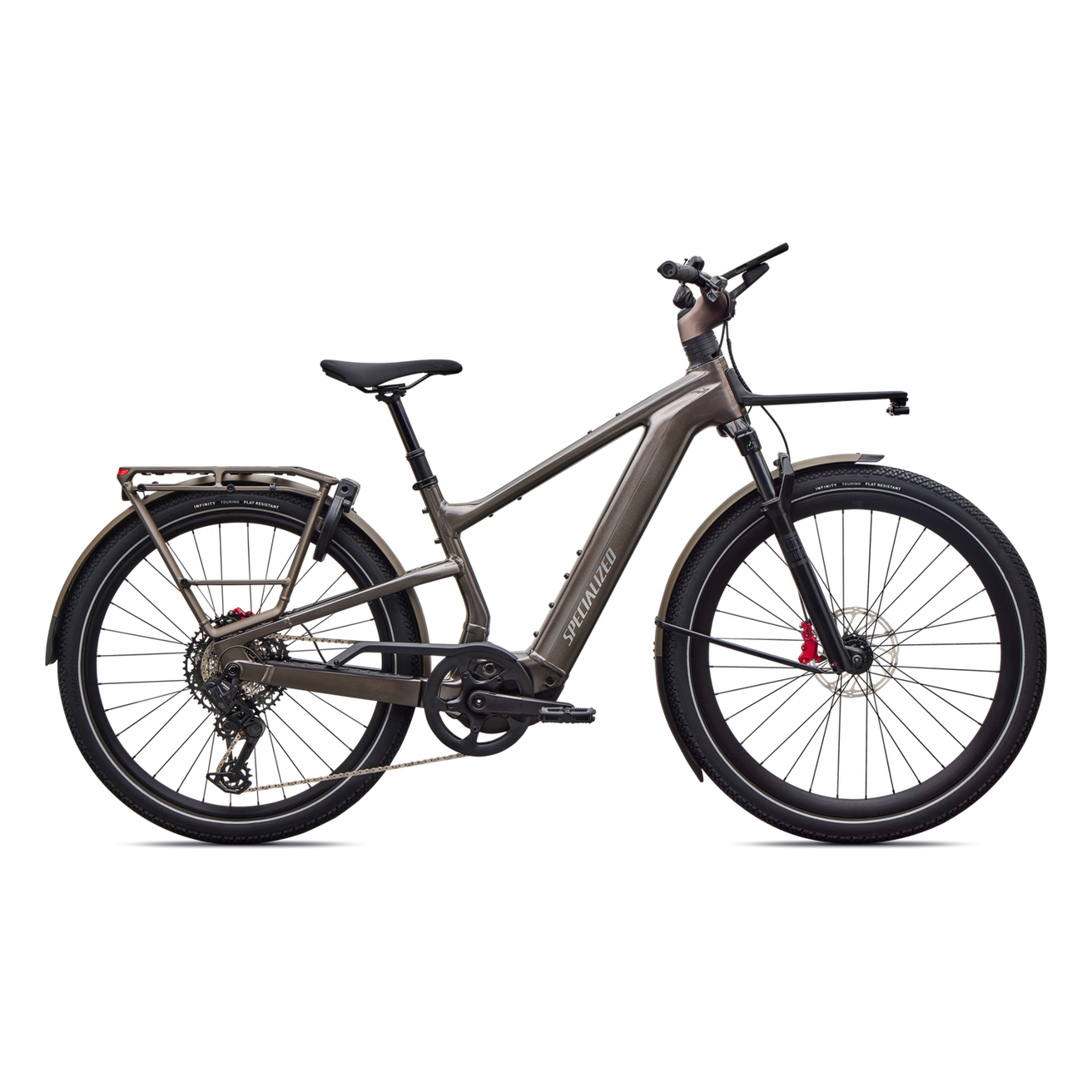 SPECIALIZED Turbo Vado 3 6.0 Ebike - GLOSS WARM SMOKE METALLIC / SATIN BRUSHED CHROME