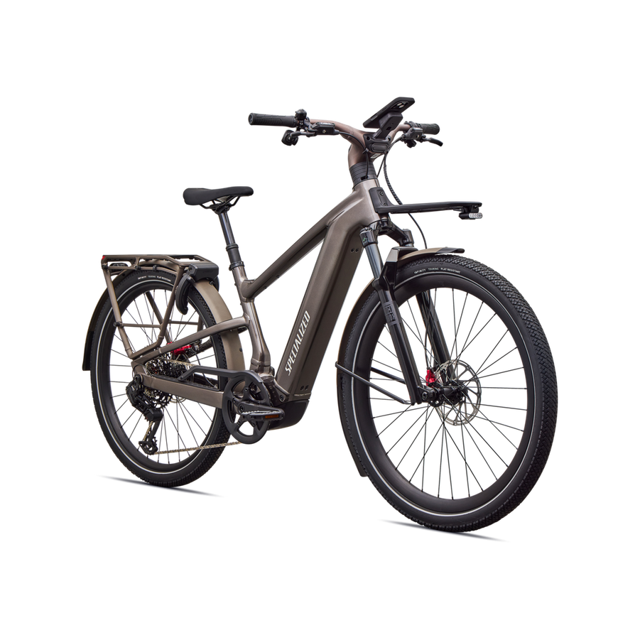 SPECIALIZED Turbo Vado 3 6.0 Ebike - GLOSS WARM SMOKE METALLIC / SATIN BRUSHED CHROME
