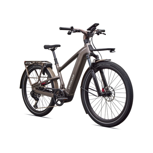 SPECIALIZED Turbo Vado 3 6.0 Ebike - GLOSS WARM SMOKE METALLIC / SATIN BRUSHED CHROME