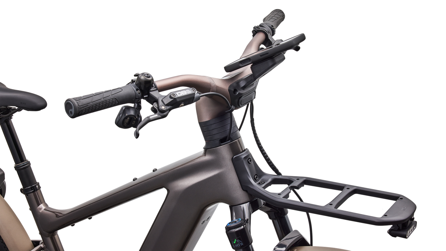SPECIALIZED Turbo Vado 3 6.0 Ebike - GLOSS WARM SMOKE METALLIC / SATIN BRUSHED CHROME