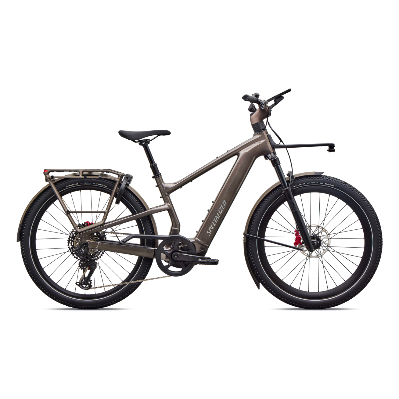 SPECIALIZED Turbo Vado 3 EVO 6.0 Ebike - GLOSS WARM SMOKE METALLIC / SATIN BRUSHED CHROME