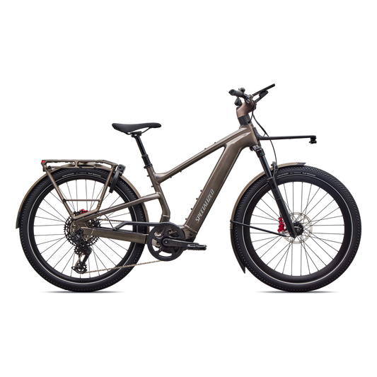 SPECIALIZED Turbo Vado 3 EVO 6.0 Ebike - GLOSS WARM SMOKE METALLIC / SATIN BRUSHED CHROME
