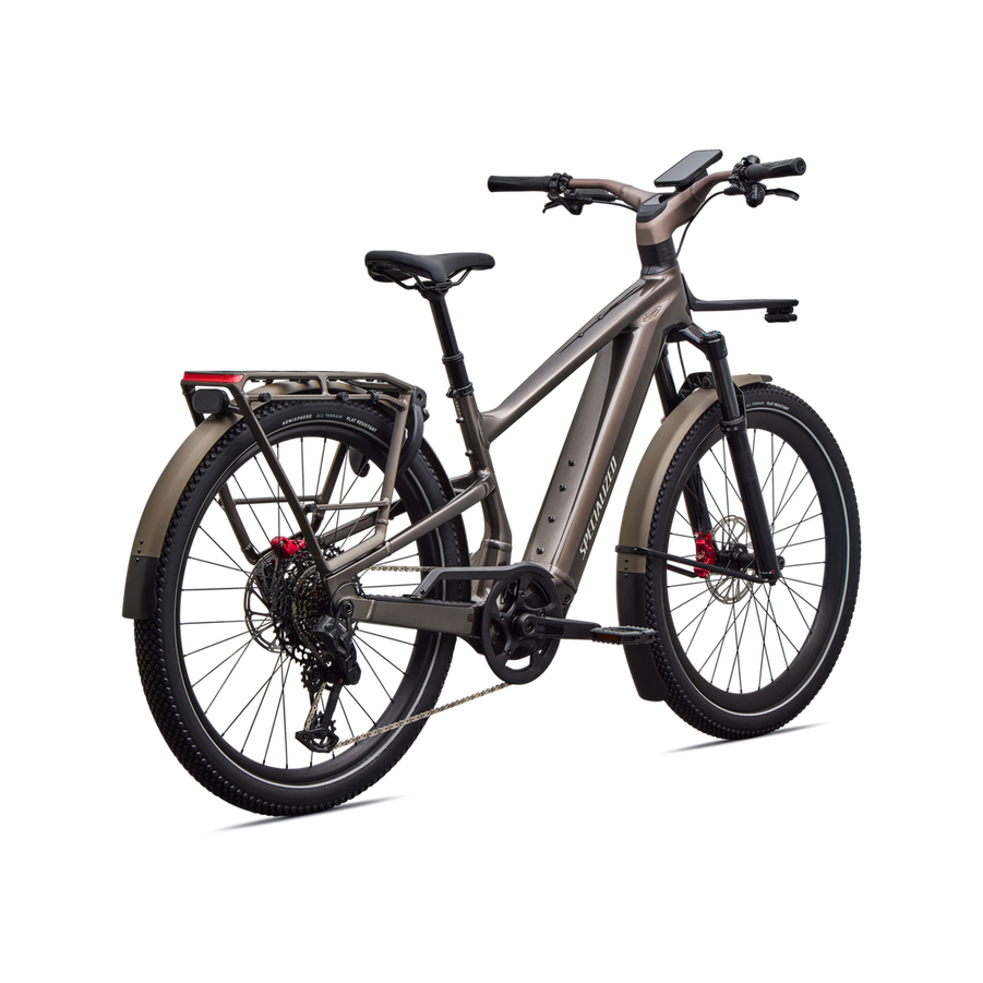 SPECIALIZED Turbo Vado 3 EVO 6.0 Ebike - GLOSS WARM SMOKE METALLIC / SATIN BRUSHED CHROME