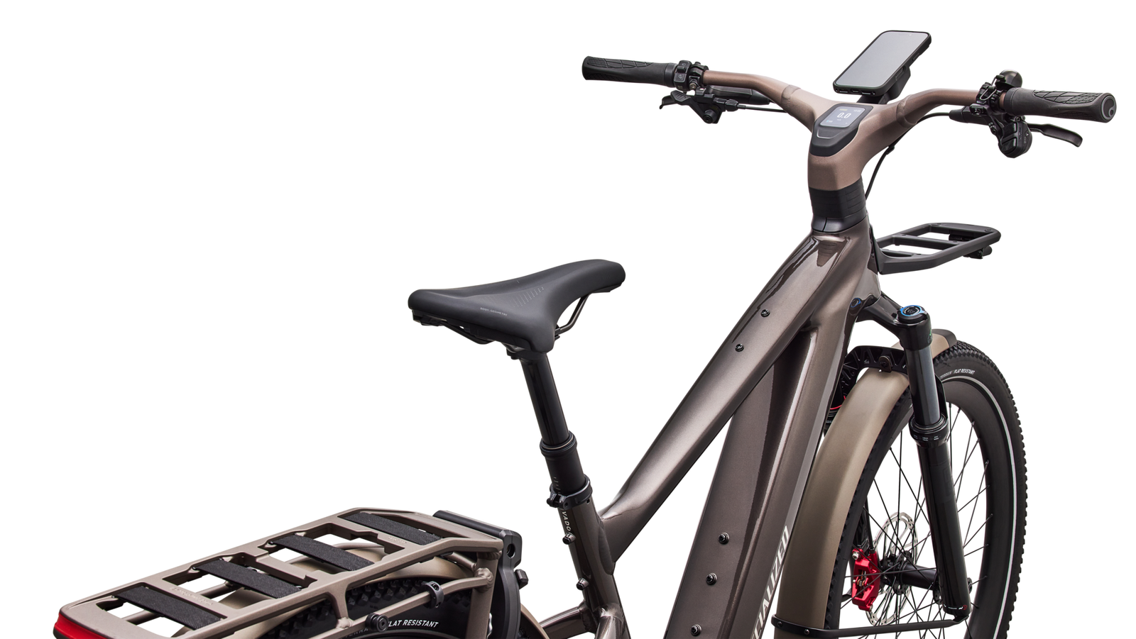 SPECIALIZED Turbo Vado 3 EVO 6.0 Ebike - GLOSS WARM SMOKE METALLIC / SATIN BRUSHED CHROME