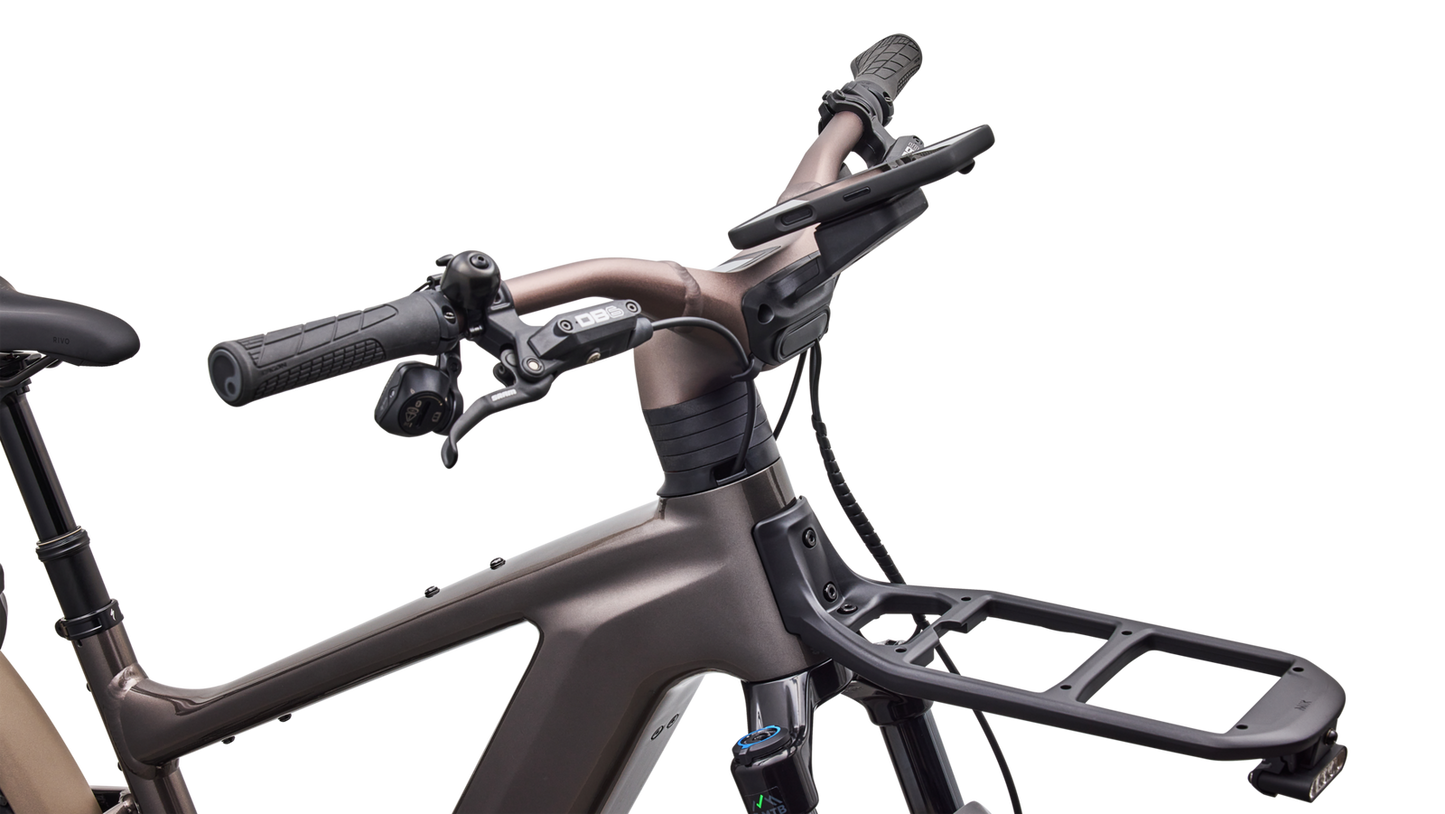 SPECIALIZED Turbo Vado 3 EVO 6.0 Ebike - GLOSS WARM SMOKE METALLIC / SATIN BRUSHED CHROME