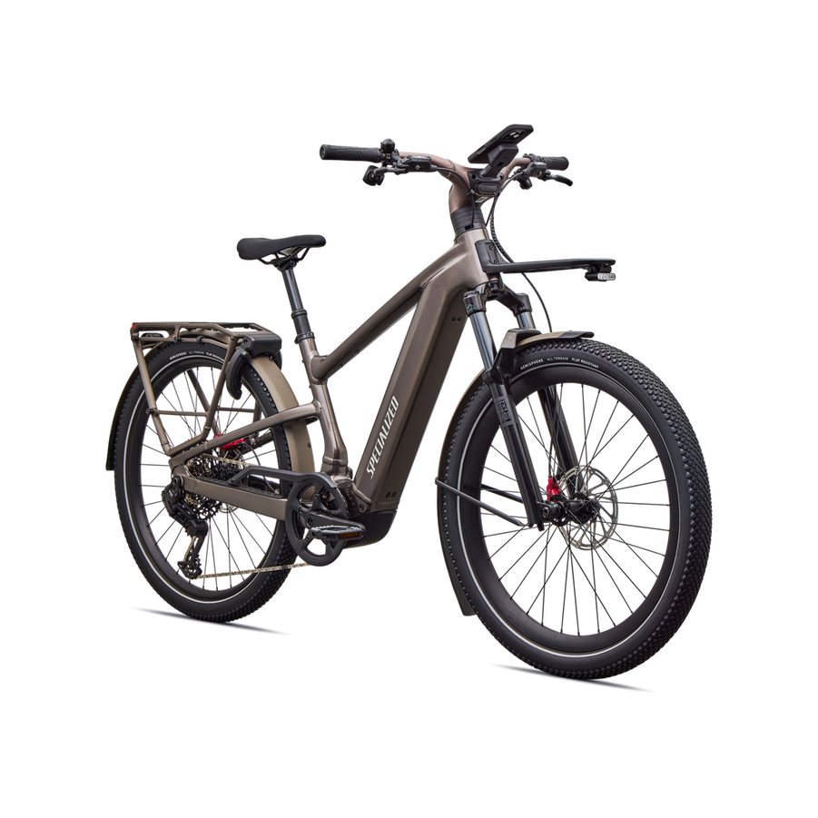 SPECIALIZED Turbo Vado 3 EVO 6.0 Ebike - GLOSS WARM SMOKE METALLIC / SATIN BRUSHED CHROME
