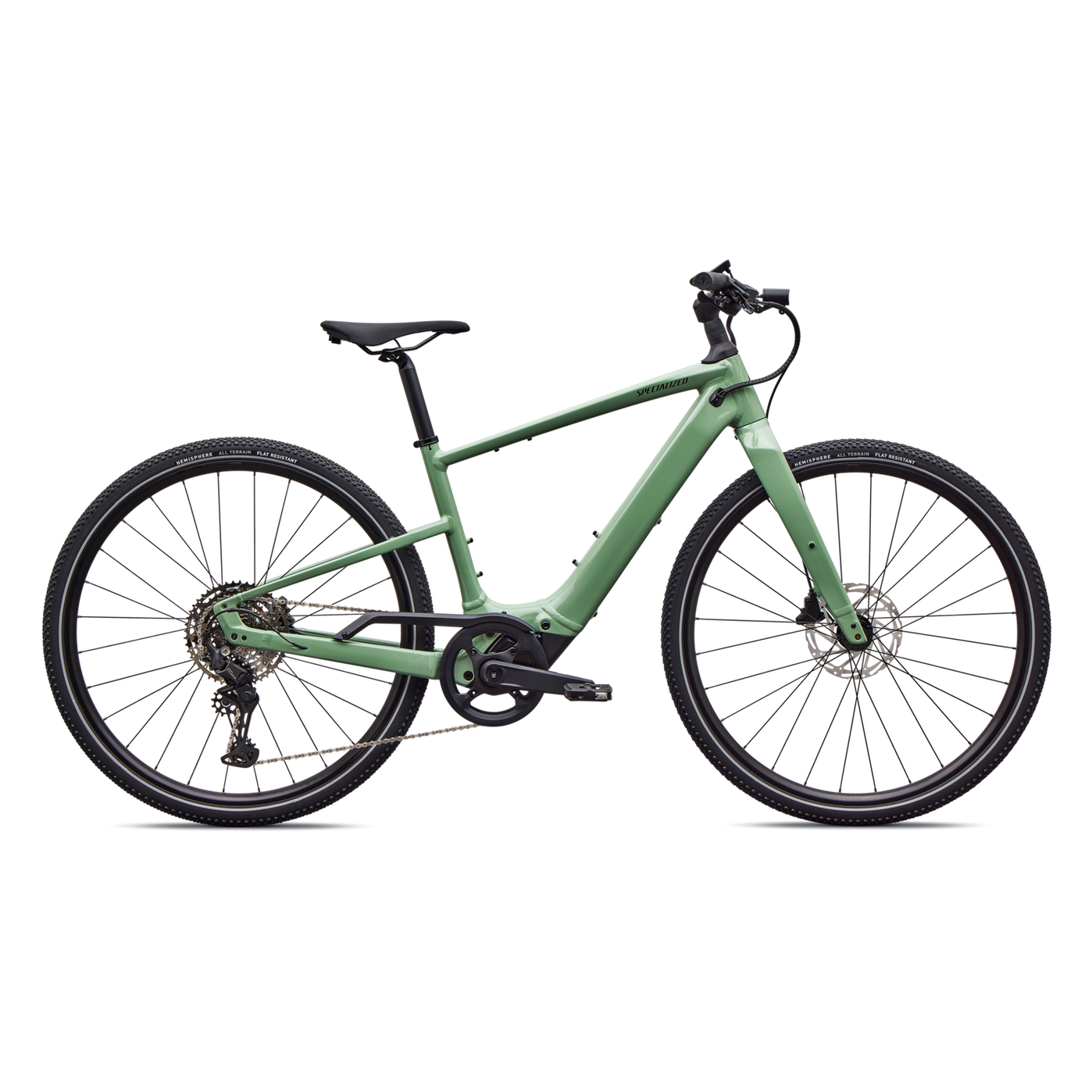 SPECIALIZED Turbo Vado SL 2 4.0 Ebike - GLOSS PISTACHIO / OAK GREEN METALLIC FROST REFLECTIVE
