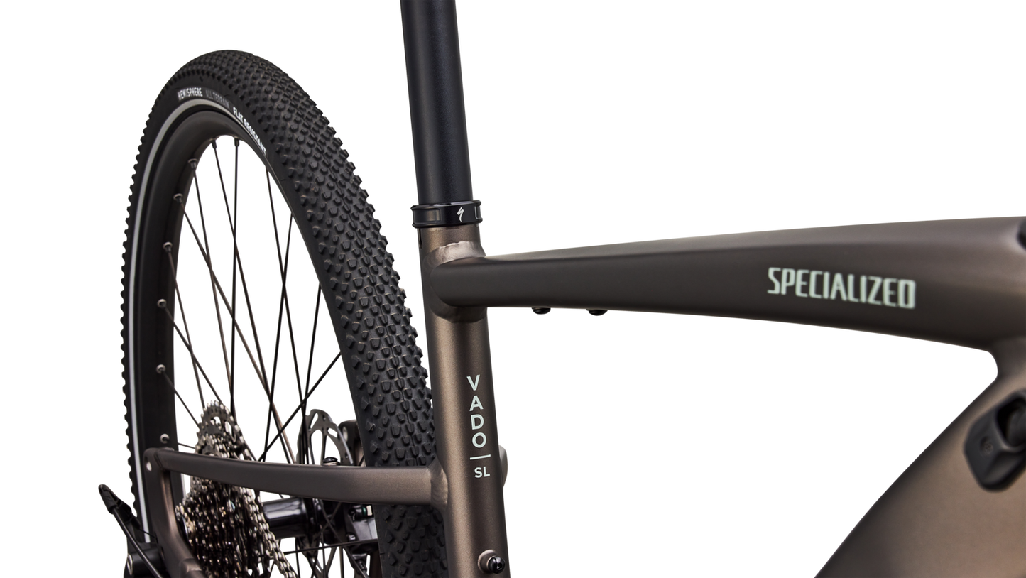 SPECIALIZED Turbo Vado SL 2 4.0 Ebike - SATIN GUN METAL / AGAVE GREY FROST REFLECTIVE