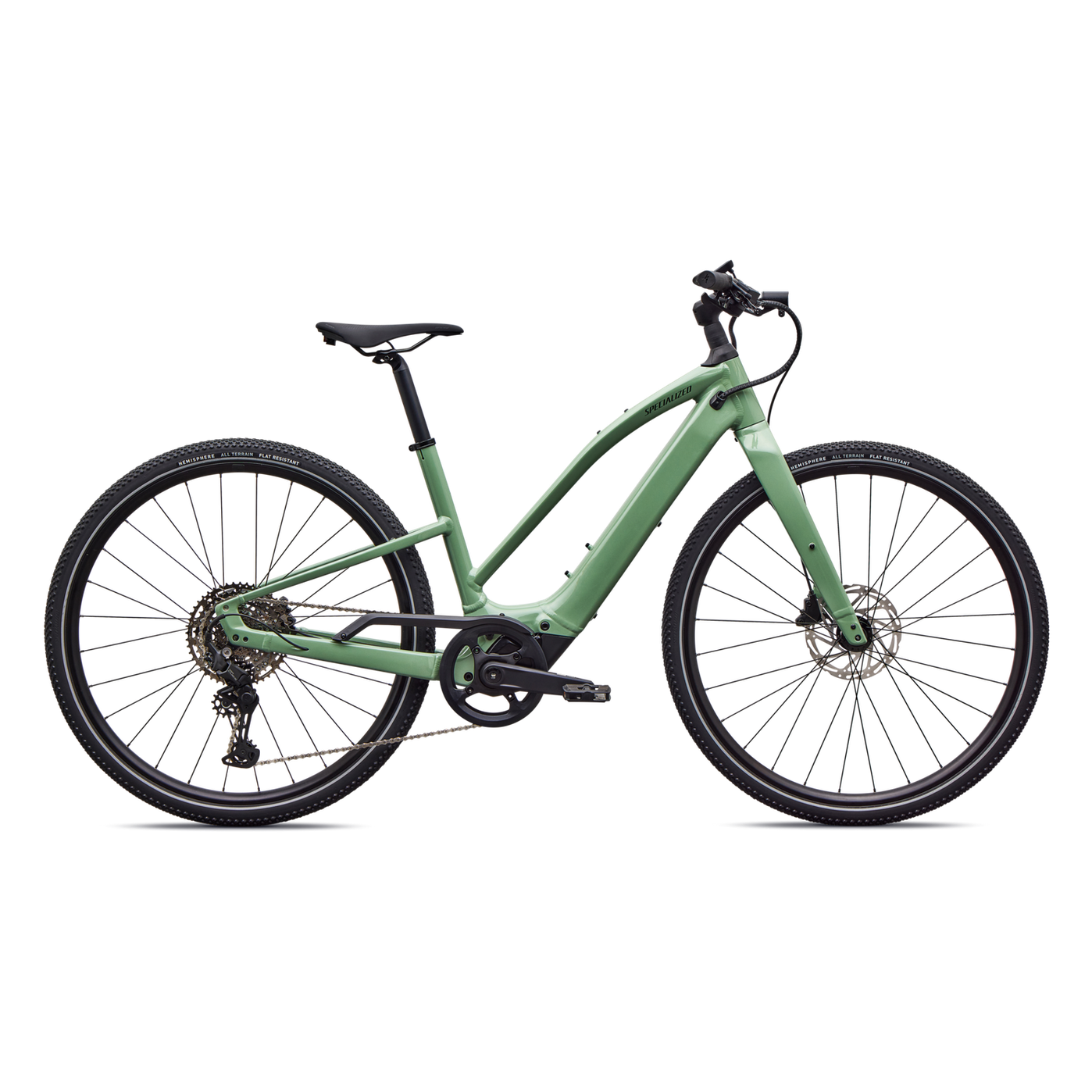 SPECIALIZED Turbo Vado SL 2 4.0 Step Through Ebike - GLOSS PISTACHIO / OAK GREEN METALLIC FROST REFLECTIVE