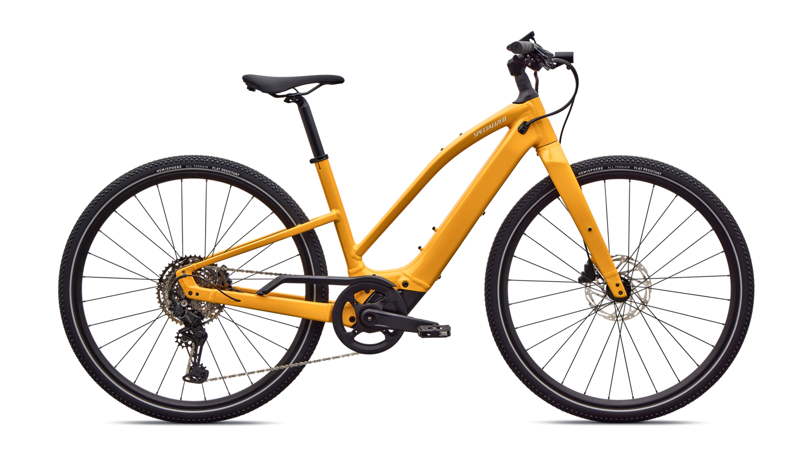 SPECIALIZED Turbo Vado SL 2 4.0 Step Through Ebike - GLOSS BRASSY YELLOW / METALLIC WHITE SILVER FROST REFLECTIVE