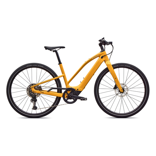 SPECIALIZED Turbo Vado SL 2 4.0 Step-Through  E-Bike - GLOSS BRASSY YELLOW / METALLIC WHITE SILVER FROST REFLECTIVE