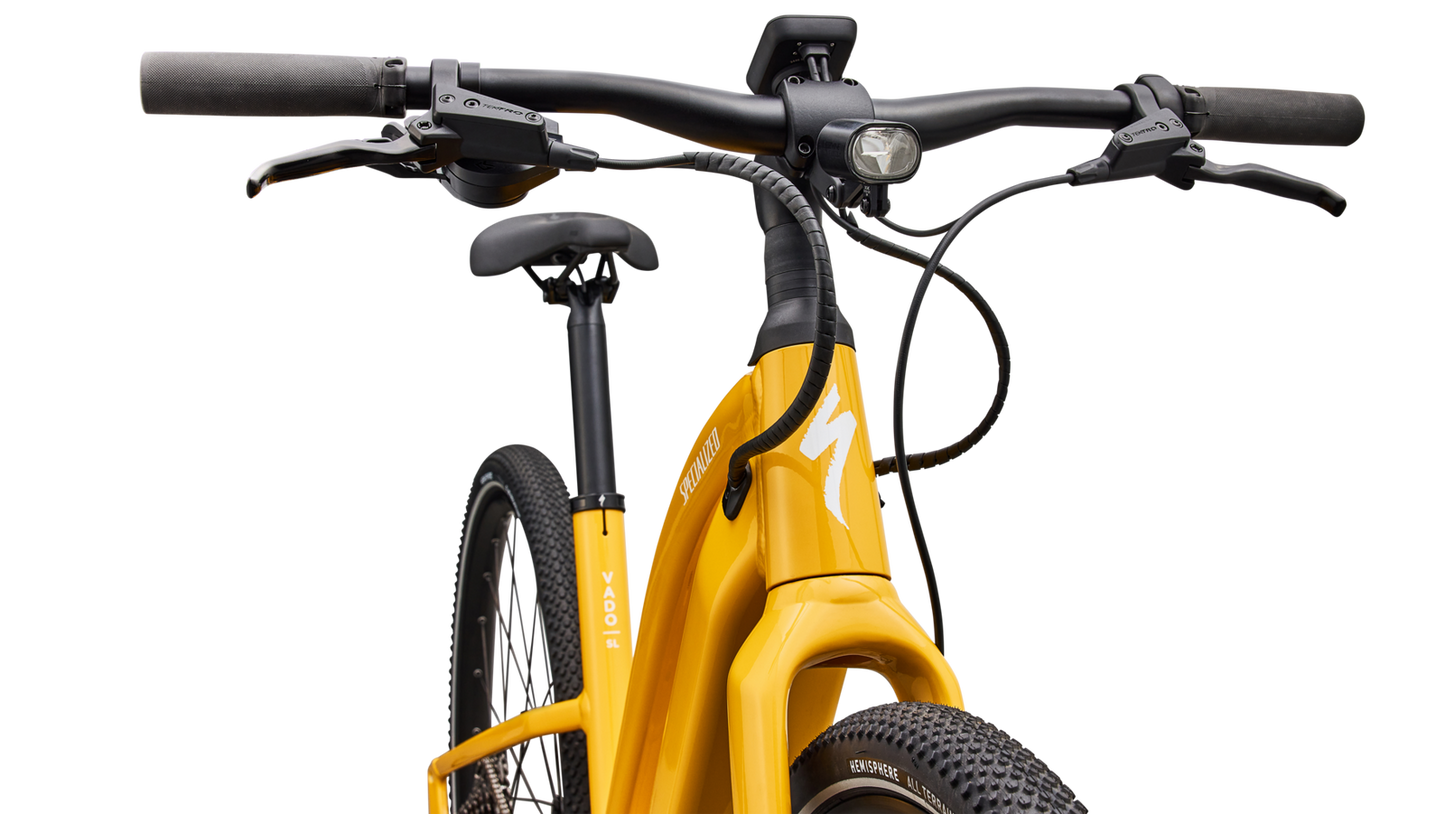 SPECIALIZED Turbo Vado SL 2 4.0 Step Through Ebike - GLOSS BRASSY YELLOW / METALLIC WHITE SILVER FROST REFLECTIVE