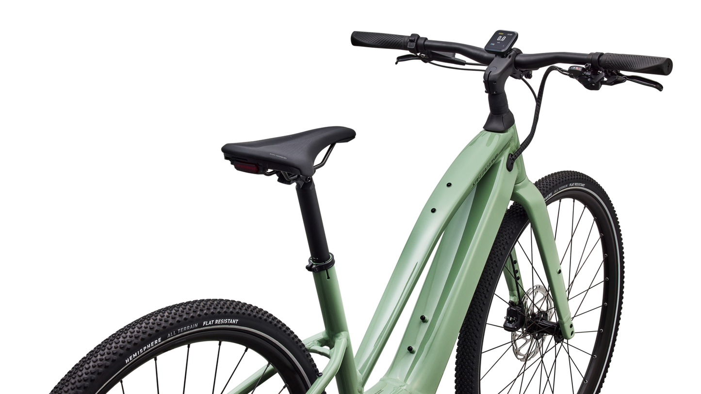 SPECIALIZED Turbo Vado SL 2 4.0 Step Through Ebike - GLOSS PISTACHIO / OAK GREEN METALLIC FROST REFLECTIVE