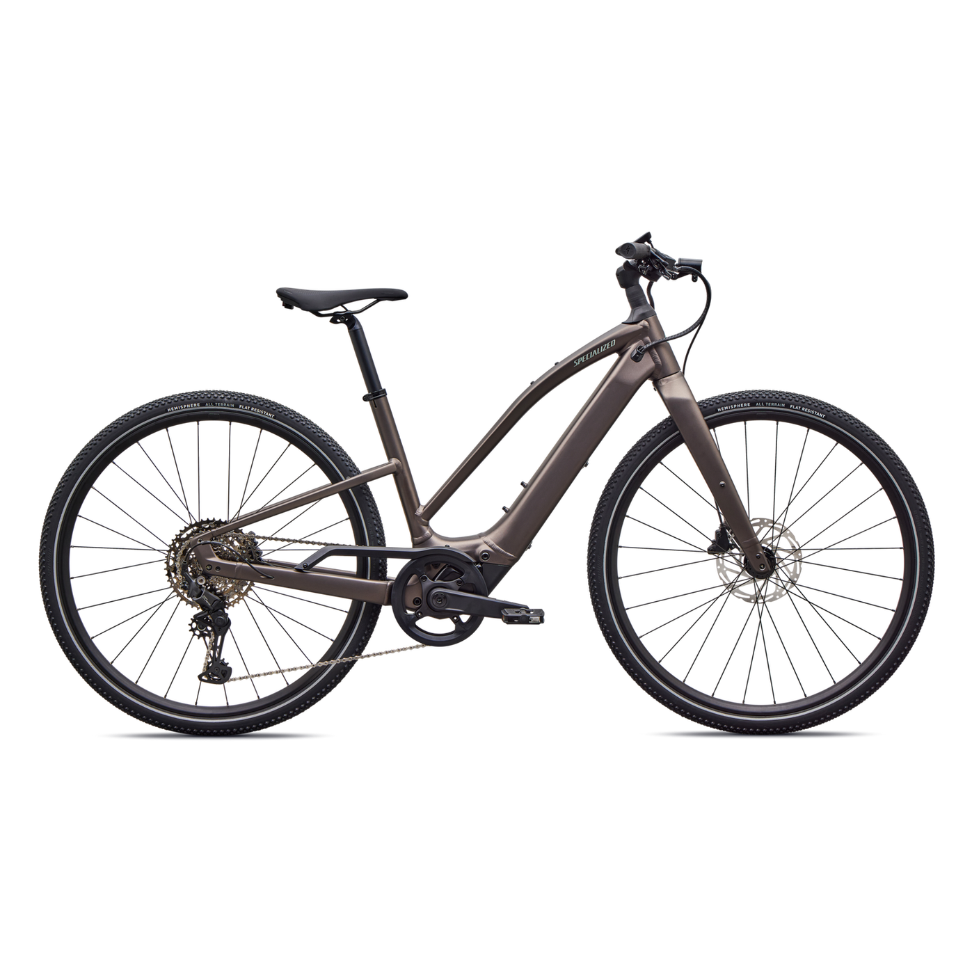 SPECIALIZED Turbo Vado SL 2 4.0 Step Through Ebike - SATIN GUN METAL / AGAVE GREY FROST REFLECTIVE