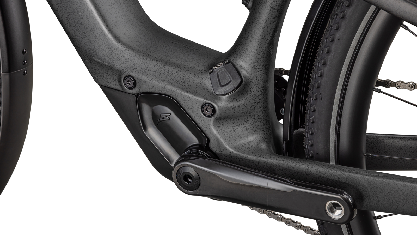 SPECIALIZED Turbo Vado SL 2 6.0 EQ Carbon Ebike - SATIN BLACK SPECKLE OVER CARBON / DOLOMITE METALLIC FROST REFLECTIVE