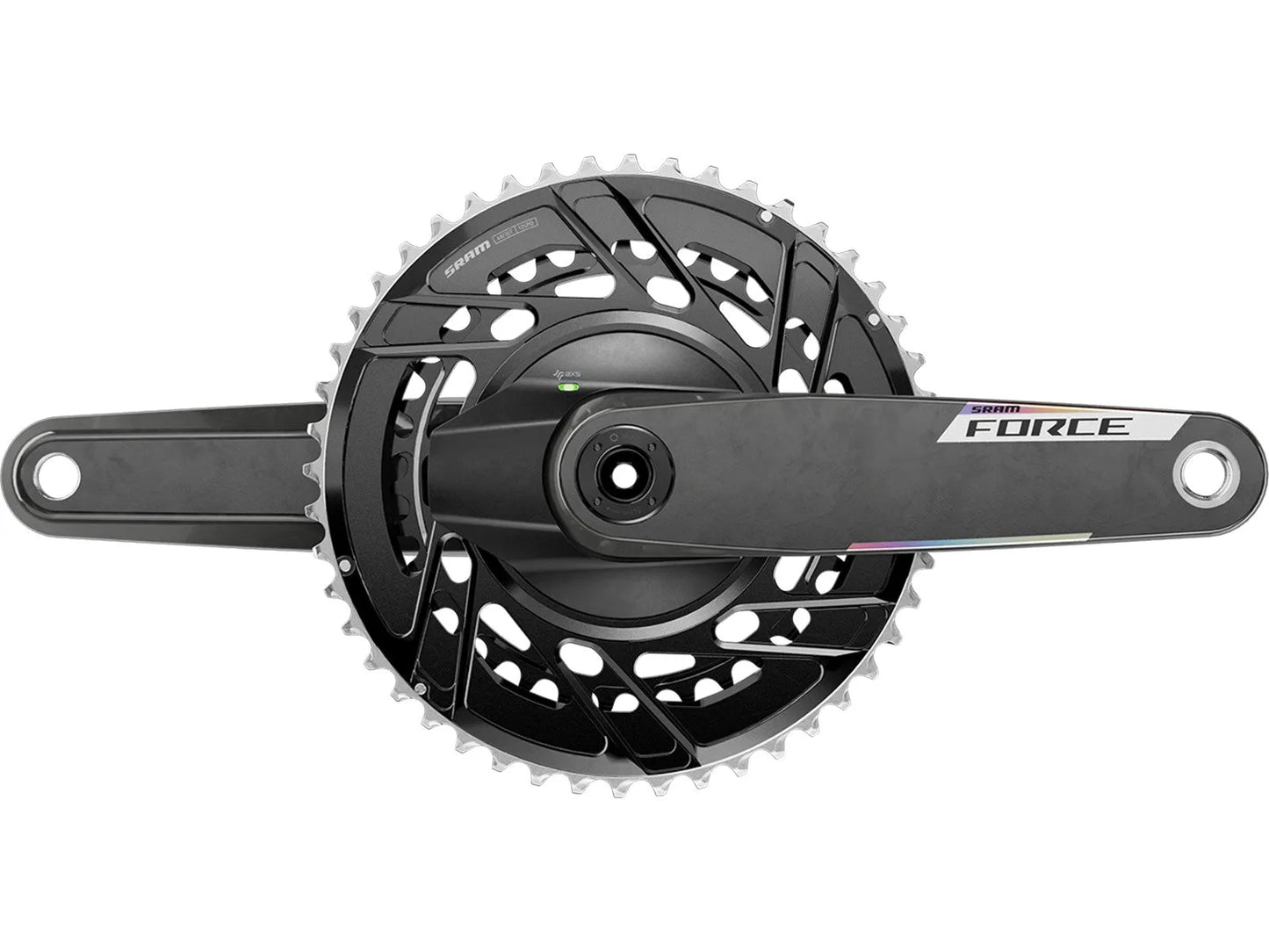 SRAM Force AXS E1 DUB power meter crankset Thread Mount 2x12speed - Silver Rainbow