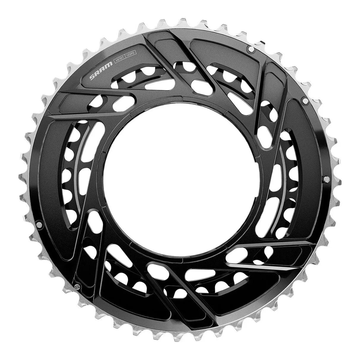 SRAM Force AXS E1 DUB power meter crankset Thread Mount 2x12speed - Silver Rainbow