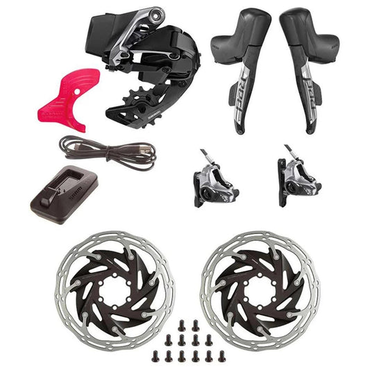SRAM RED E TAP AXS 1X GROUPSET HIDRO FLAT MOUNT - Black